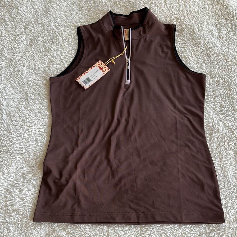 Sleeveless Brown Top